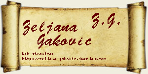 Željana Gaković vizit kartica